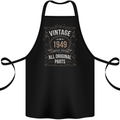 74th Birthday Limited Edition 1949 Cotton Apron 100% Organic Black