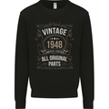 75th Birthday Limited Edition 1948 Mens Sweatshirt Jumper Black