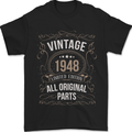 75th Birthday Limited Edition 1948 Mens T-Shirt 100% Cotton Black
