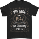 76th Birthday Limited Edition 1947 Mens T-Shirt 100% Cotton BLACK