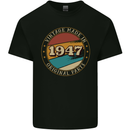 76th Birthday  Vintage Made In 1947 Mens Cotton T-Shirt Tee Top Black