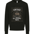 77th Birthday Limited Edition 1946 Mens Sweatshirt Jumper Black
