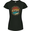 77th Birthday  Vintage Made In 1946 Womens Petite Cut T-Shirt Black