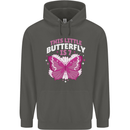 7 Year Old Birthday Butterfly 7th Childrens Kids Hoodie Storm Grey