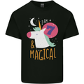 7 Year Old Birthday Girl Magical Unicorn 7th Kids T-Shirt Childrens Black