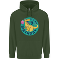 7th Birthday Dinosaur T-Rex 7 Year Old Childrens Kids Hoodie Forest Green