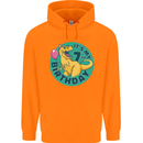 7th Birthday Dinosaur T-Rex 7 Year Old Childrens Kids Hoodie Orange