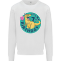 7th Birthday Dinosaur T-Rex 7 Year Old Kids Sweatshirt Jumper White