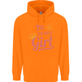 7th Birthday Girl 7 Year Old Princess Childrens Kids Hoodie Orange