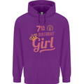 7th Birthday Girl 7 Year Old Princess Childrens Kids Hoodie Purple