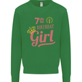 7th Birthday Girl 7 Year Old Princess Kids Sweatshirt Jumper Irish Green