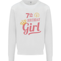 7th Birthday Girl 7 Year Old Princess Kids Sweatshirt Jumper White