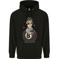 8-Ball Pinup Pool Childrens Kids Hoodie Black