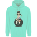 8-Ball Pinup Pool Childrens Kids Hoodie Peppermint