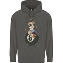 8-Ball Pinup Pool Childrens Kids Hoodie Storm Grey