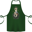 8-Ball Pinup Pool Cotton Apron 100% Organic Forest Green