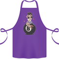 8-Ball Pinup Pool Cotton Apron 100% Organic Purple