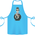 8-Ball Pinup Pool Cotton Apron 100% Organic Turquoise