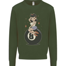 8-Ball Pinup Pool Kids Sweatshirt Jumper Forest Green