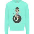 8-Ball Pinup Pool Kids Sweatshirt Jumper Peppermint