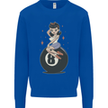 8-Ball Pinup Pool Kids Sweatshirt Jumper Royal Blue