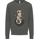 8-Ball Pinup Pool Kids Sweatshirt Jumper Storm Grey