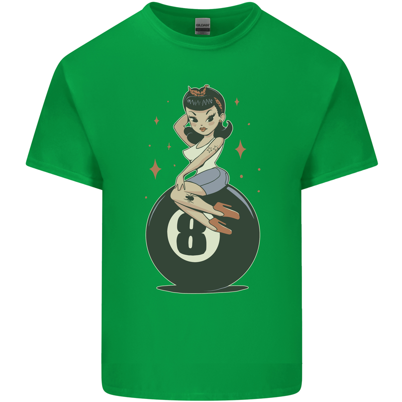 8-Ball Pinup Pool Kids T-Shirt Childrens Irish Green