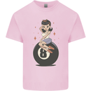 8-Ball Pinup Pool Kids T-Shirt Childrens Light Pink