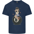 8-Ball Pinup Pool Kids T-Shirt Childrens Navy Blue