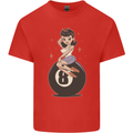 8-Ball Pinup Pool Kids T-Shirt Childrens Red