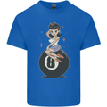 8-Ball Pinup Pool Kids T-Shirt Childrens Royal Blue