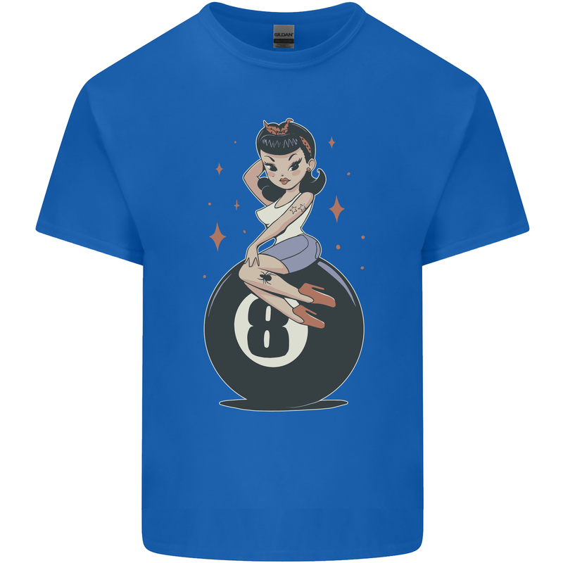 8-Ball Pinup Pool Kids T-Shirt Childrens Royal Blue