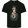 8-Ball Pinup Pool Mens Cotton T-Shirt Tee Top Black