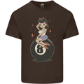 8-Ball Pinup Pool Mens Cotton T-Shirt Tee Top Dark Chocolate