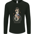 8-Ball Pinup Pool Mens Long Sleeve T-Shirt Black