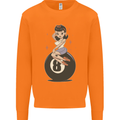 8-Ball Pinup Pool Mens Sweatshirt Jumper Orange