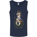 8-Ball Pinup Pool Mens Vest Tank Top Navy Blue