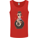 8-Ball Pinup Pool Mens Vest Tank Top Red