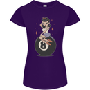 8-Ball Pinup Pool Womens Petite Cut T-Shirt Purple