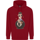 8-Ball Pool Pinup Childrens Kids Hoodie Red