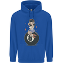 8-Ball Pool Pinup Childrens Kids Hoodie Royal Blue