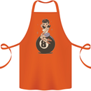 8-Ball Pool Pinup Cotton Apron 100% Organic Orange