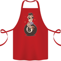 8-Ball Pool Pinup Cotton Apron 100% Organic Red