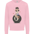 8-Ball Pool Pinup Kids Sweatshirt Jumper Light Pink