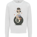 8-Ball Pool Pinup Kids Sweatshirt Jumper White