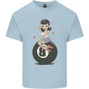 8-Ball Pool Pinup Kids T-Shirt Childrens Light Blue