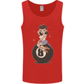 8-Ball Pool Pinup Mens Vest Tank Top Red