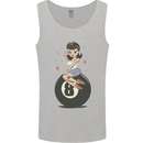 8-Ball Pool Pinup Mens Vest Tank Top Sports Grey
