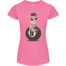 8-Ball Pool Pinup Womens Petite Cut T-Shirt Azalea