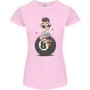 8-Ball Pool Pinup Womens Petite Cut T-Shirt Light Pink